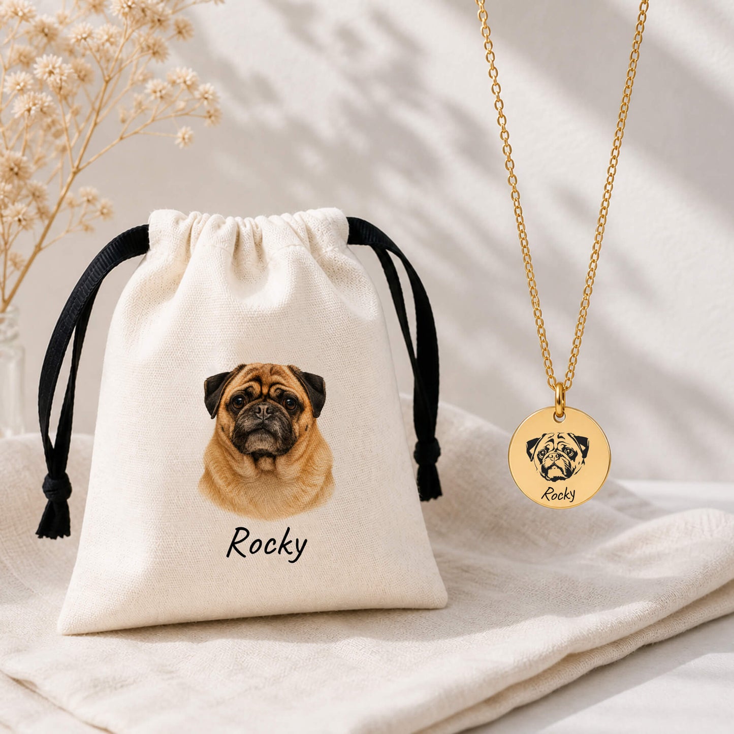 Custom Pet Portrait Necklace