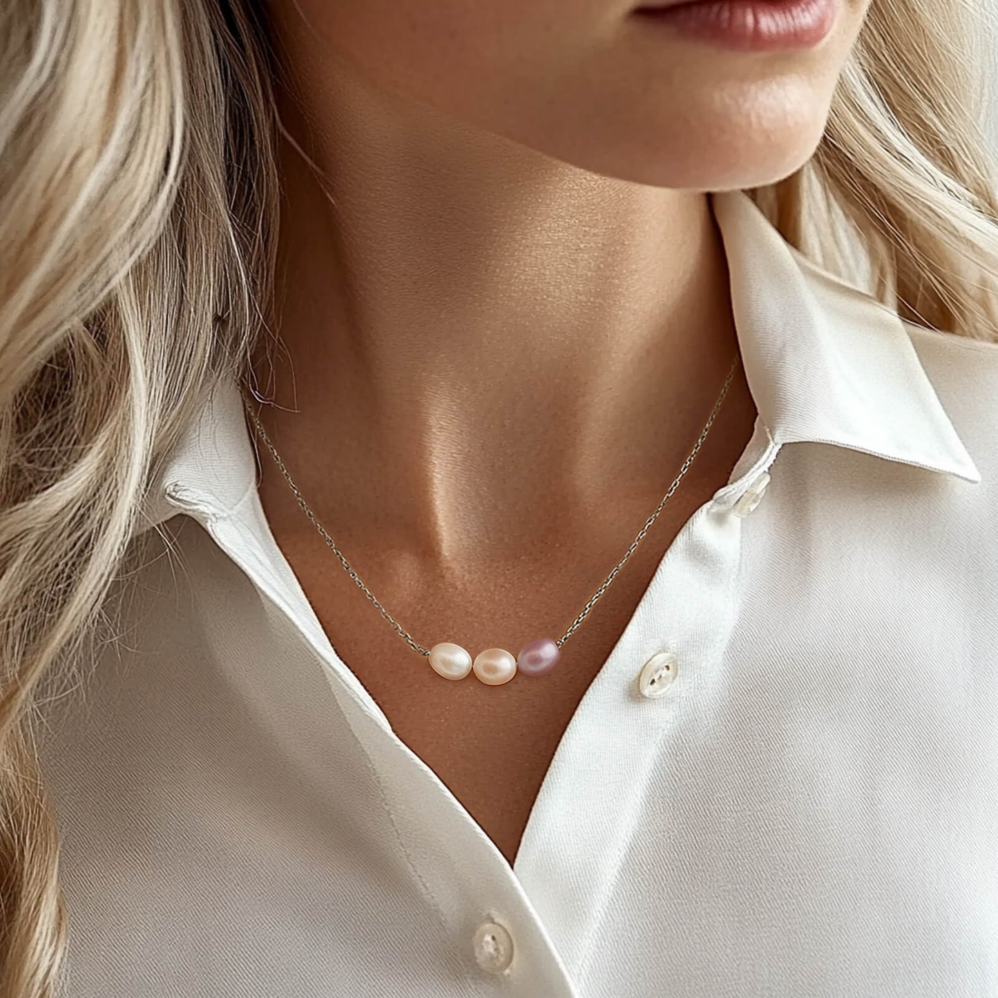 Three Pearl Necklace