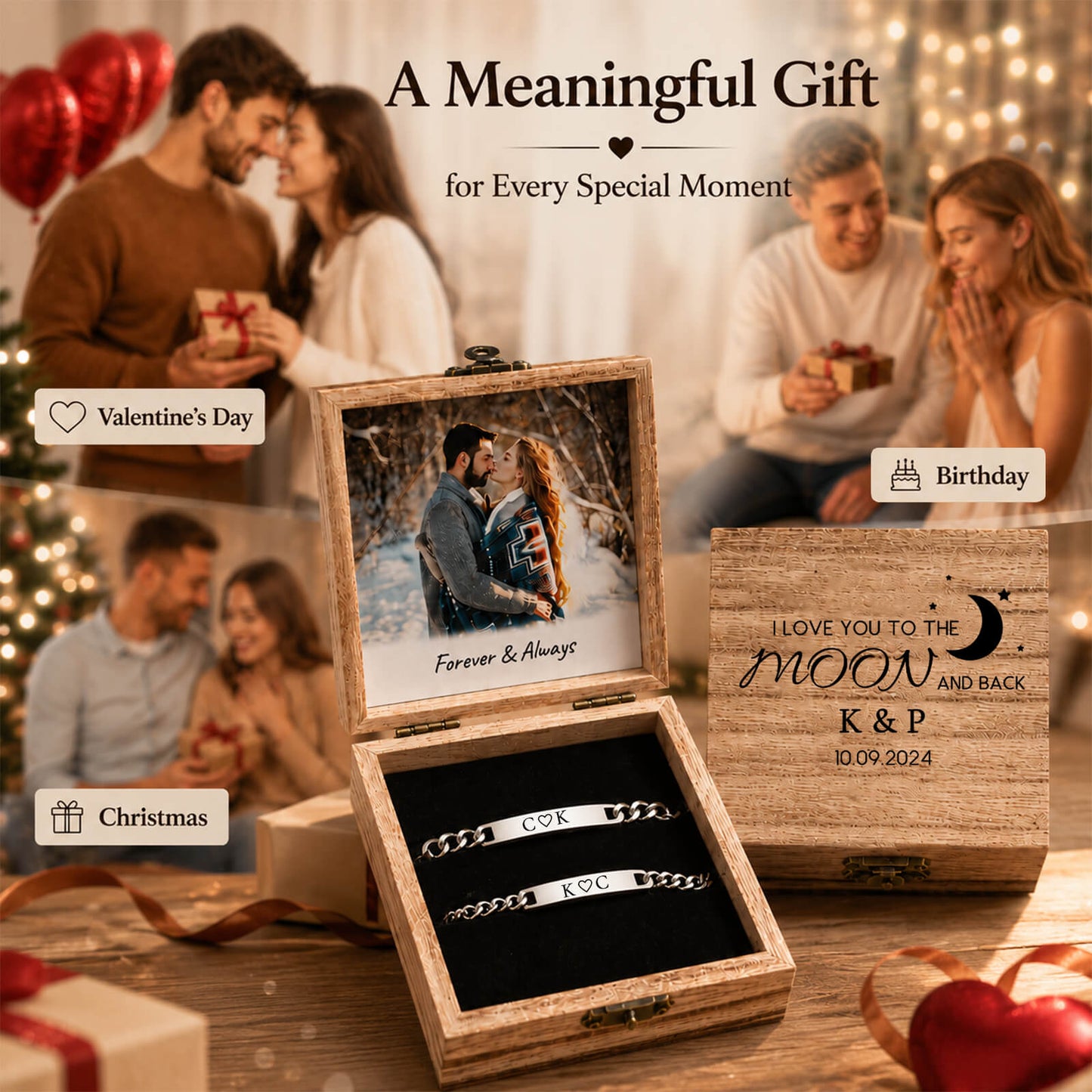 Couple Engraved Bracelets