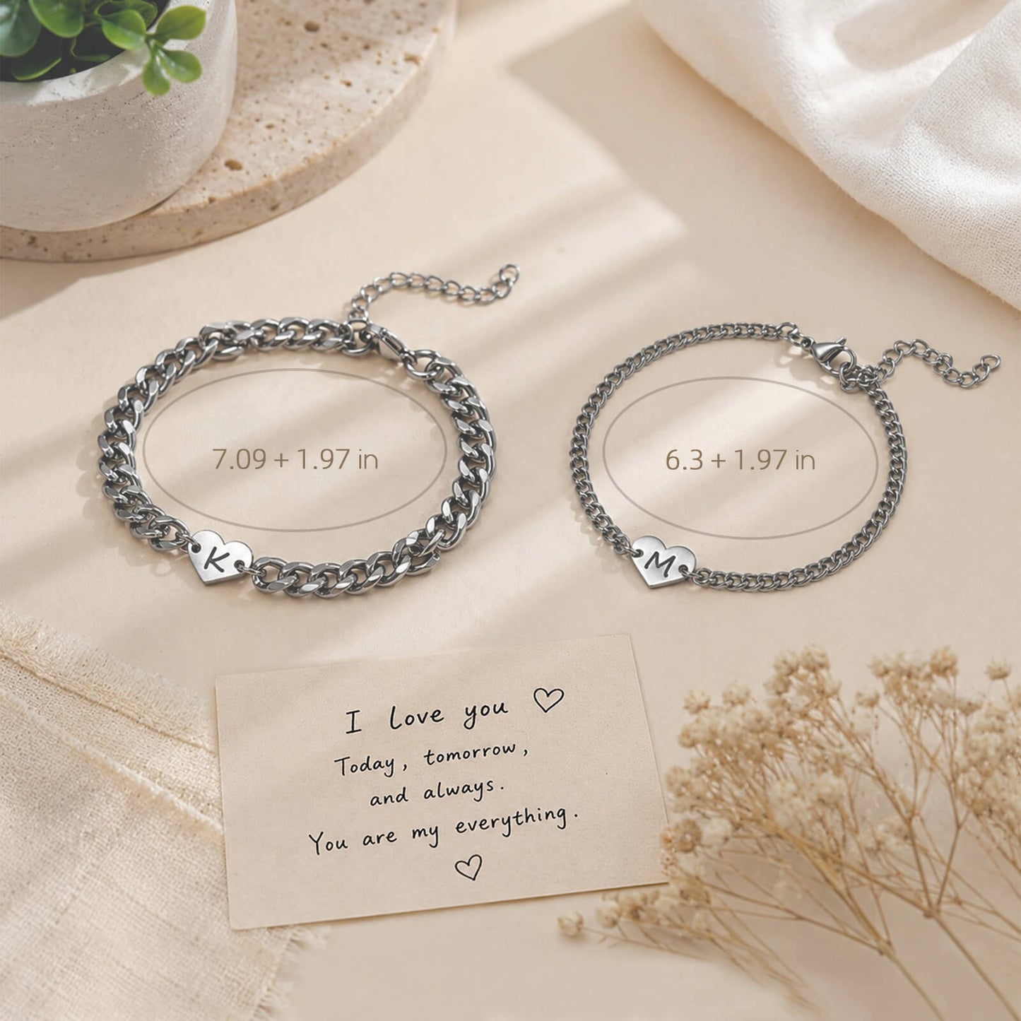 Initial Couple Bracelets