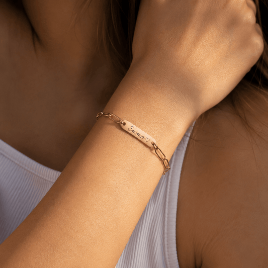 Paperclip Bar Bracelet