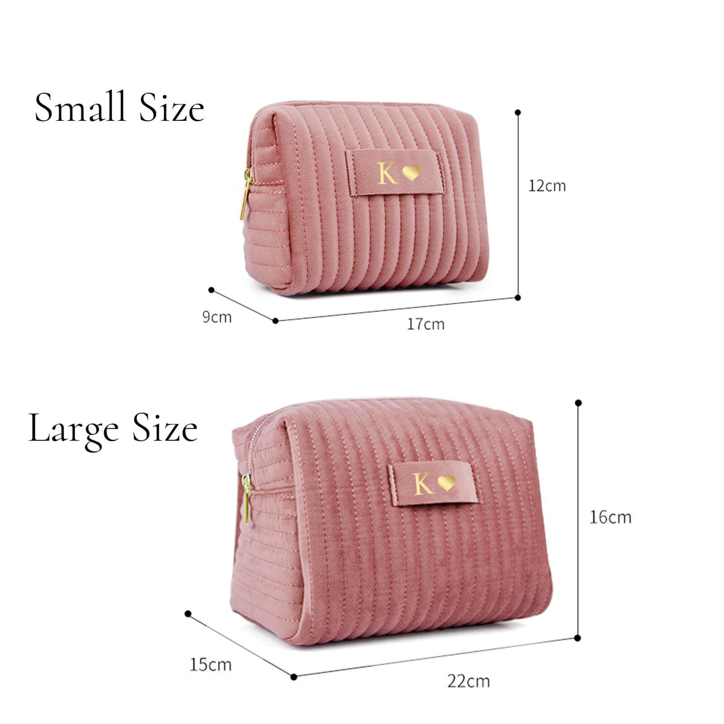 Personalized Velvet Makeup Bag