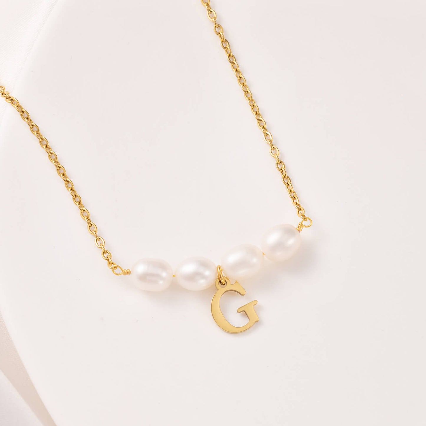 Pearl Initial Necklace