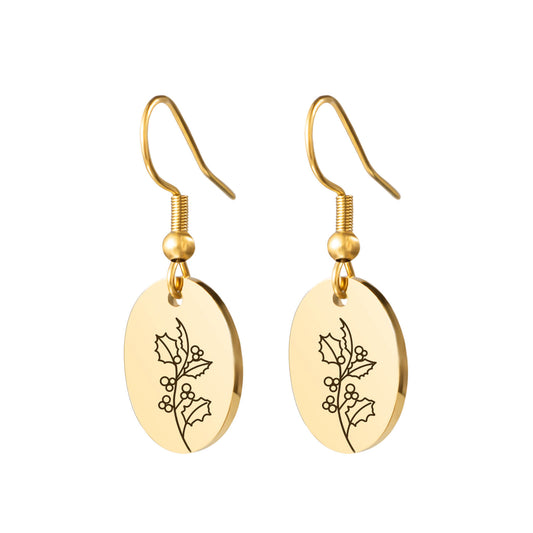 Birth Flower Earrings