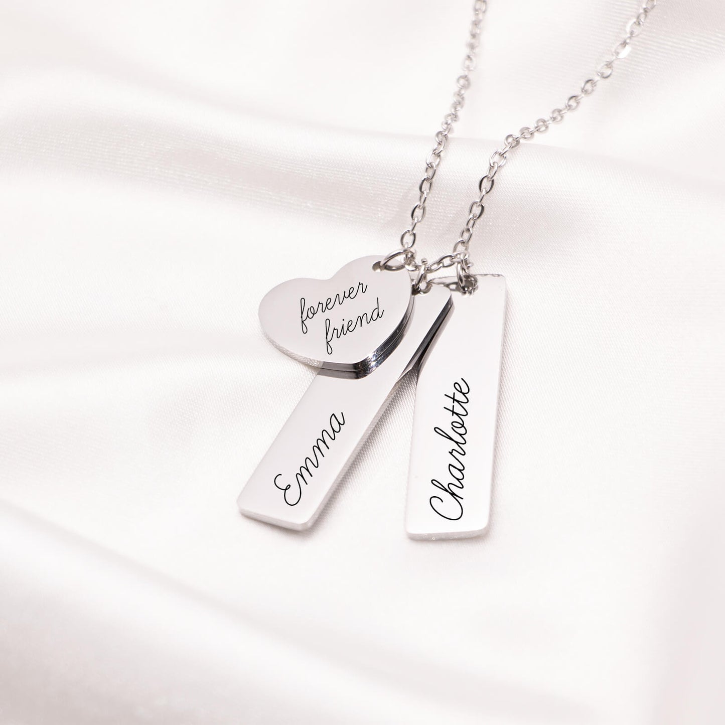 Heart Charm Name Necklace