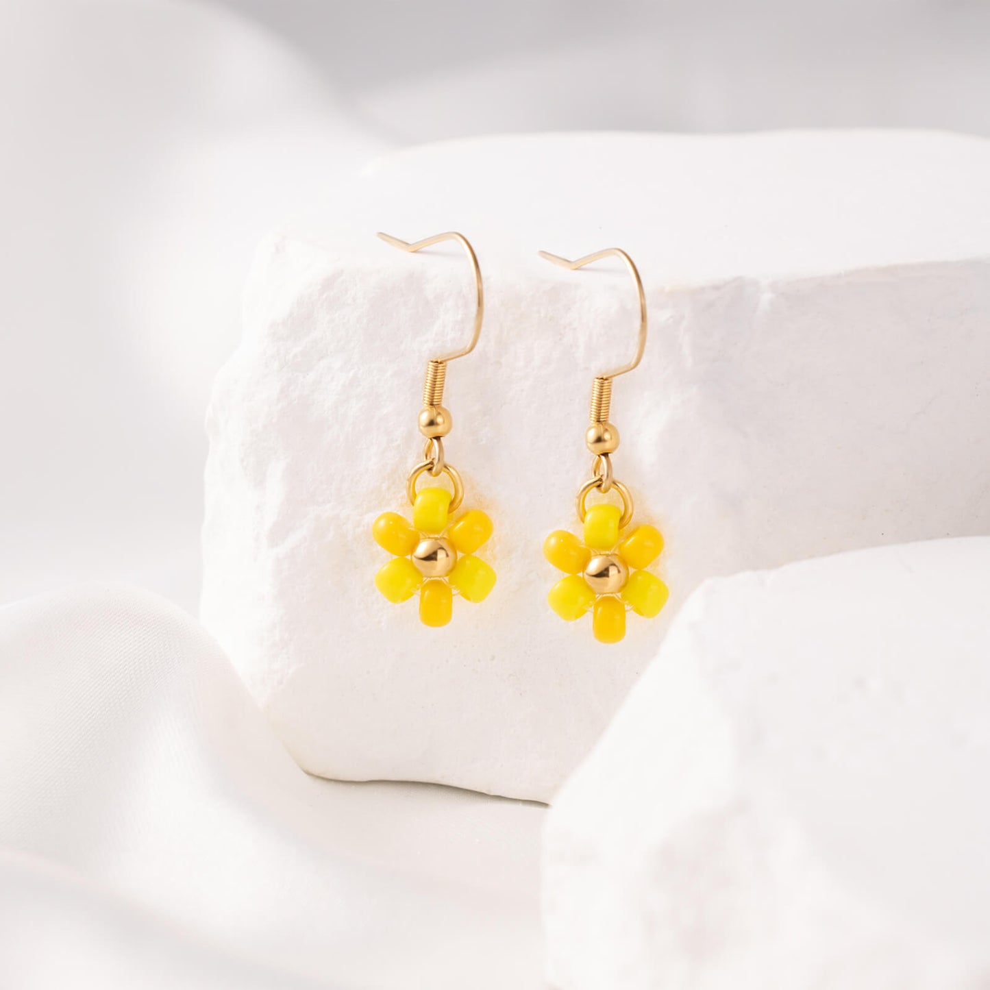 Beaded Flower Earrings