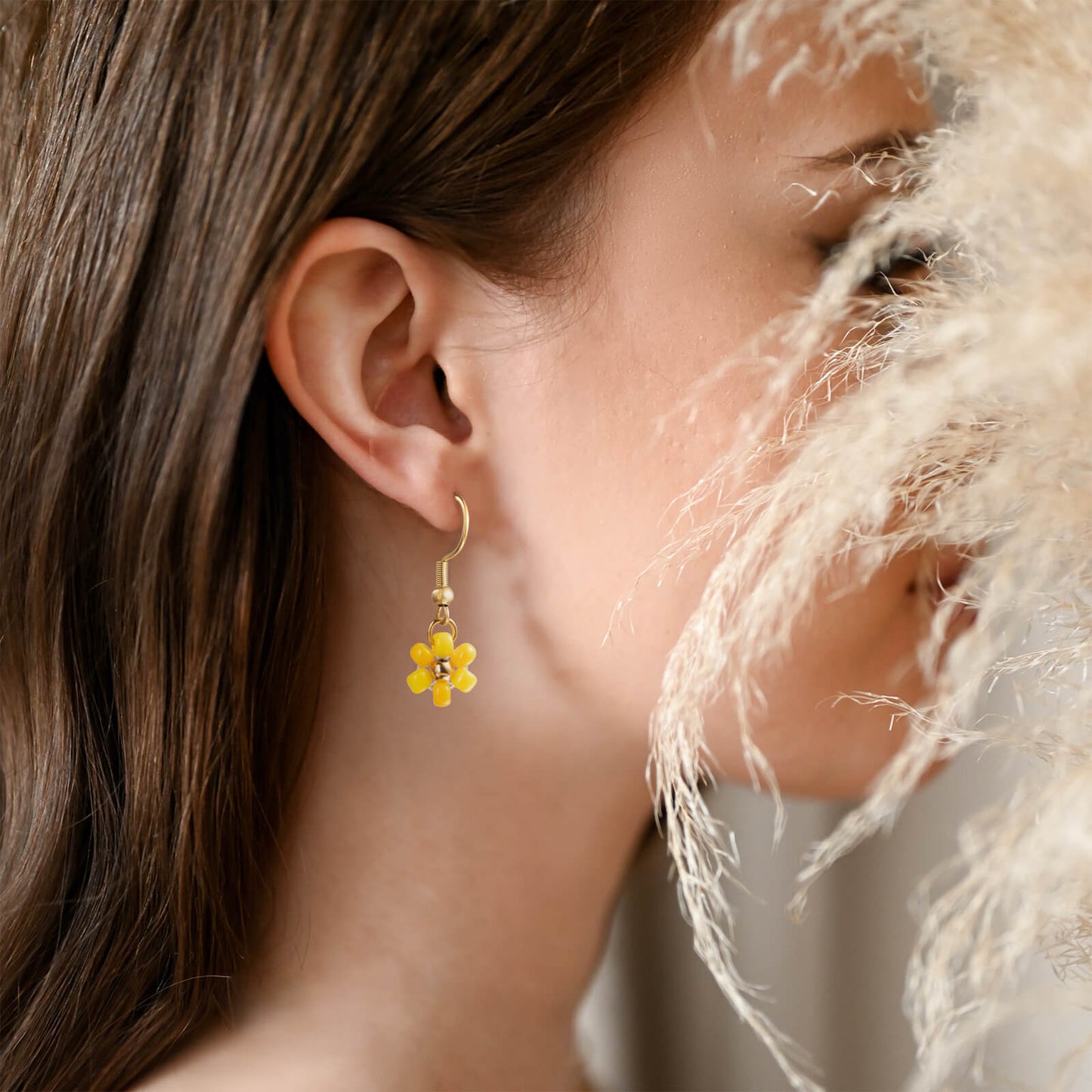 Beaded Flower Earrings