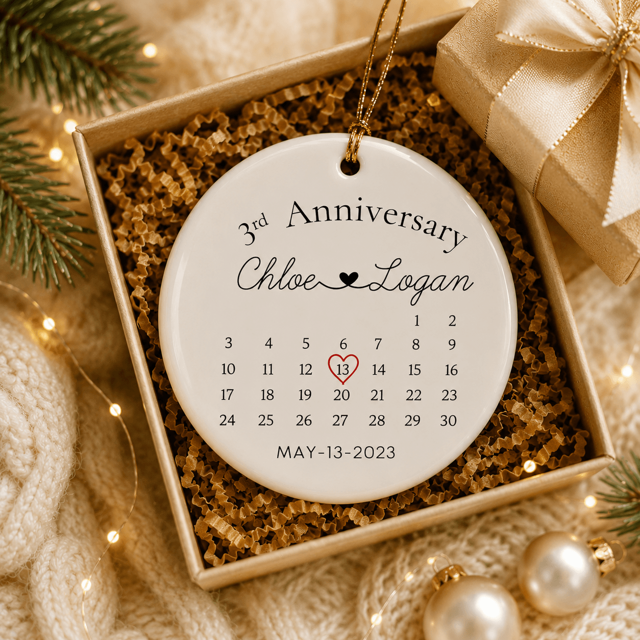 Forever Date Ornament