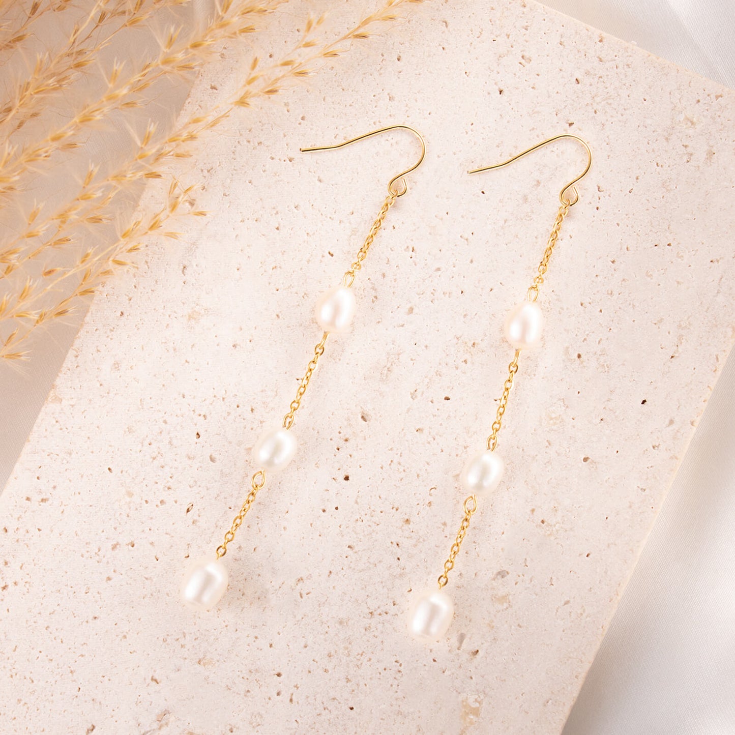 Pearl Dangle Drop Earrings