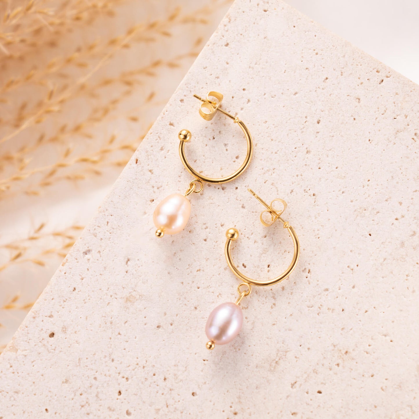 Natural Pearl Drop Earrings