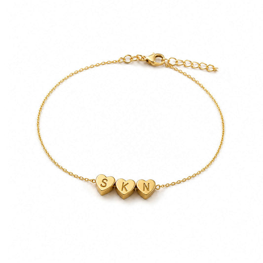 Initial Heart Bracelet