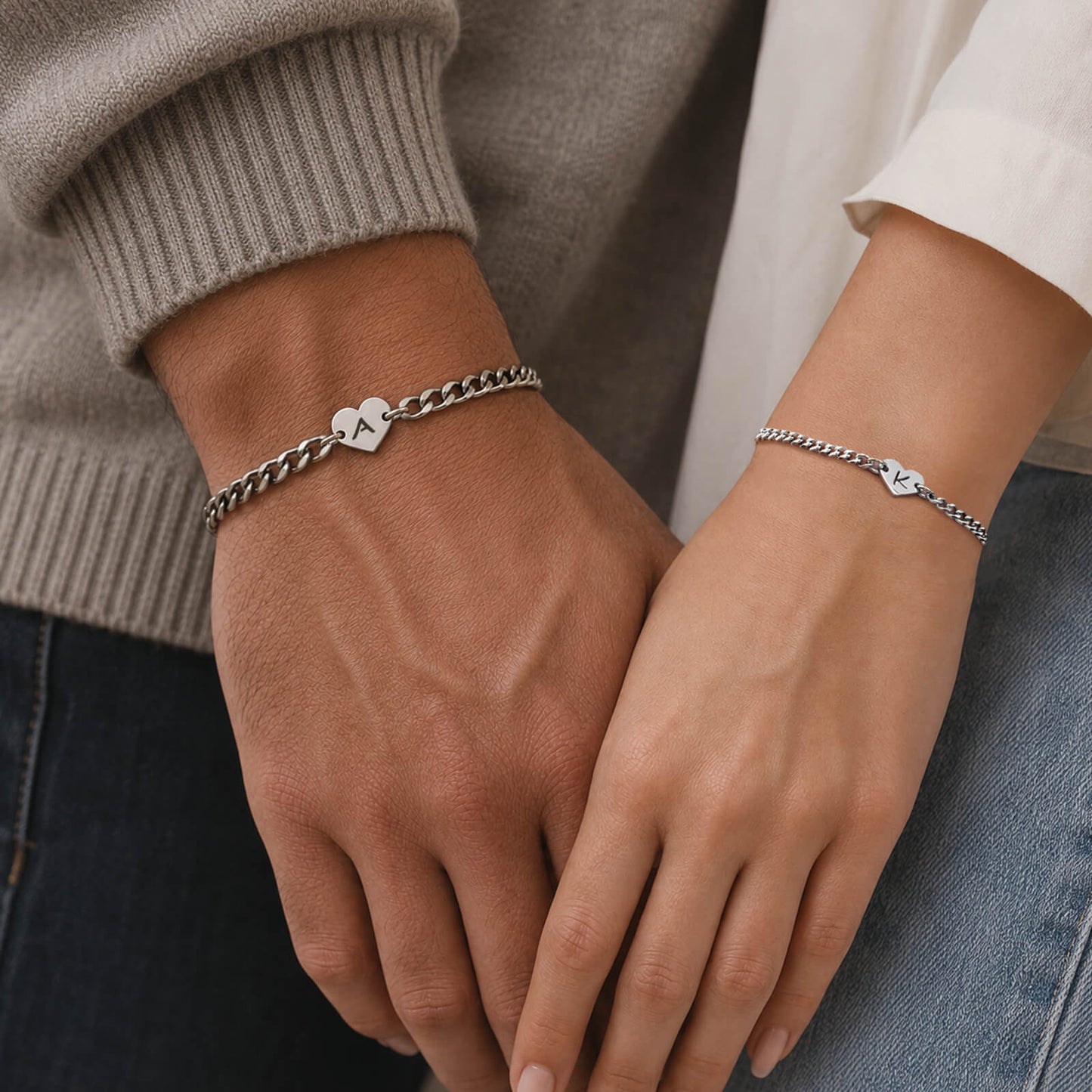 Initial Couple Bracelets