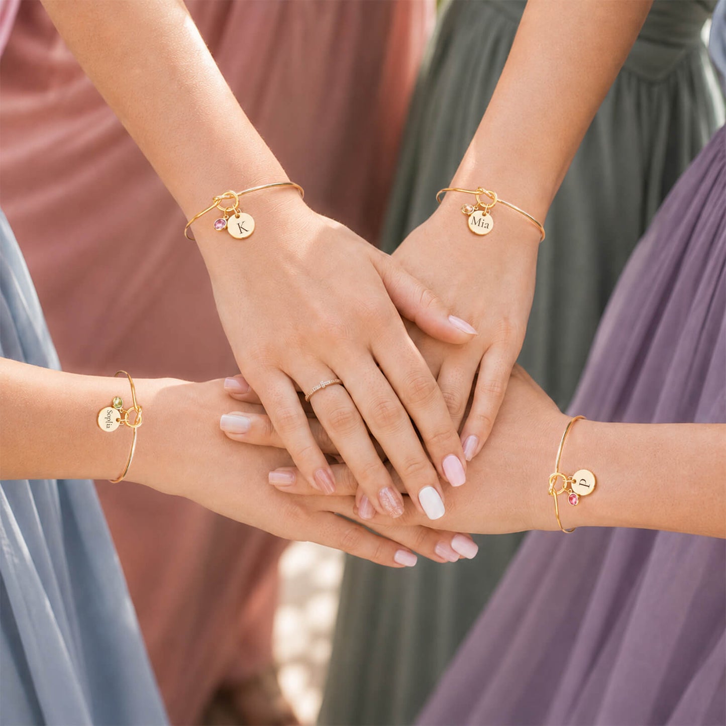 Birthstone Disc Bracelet