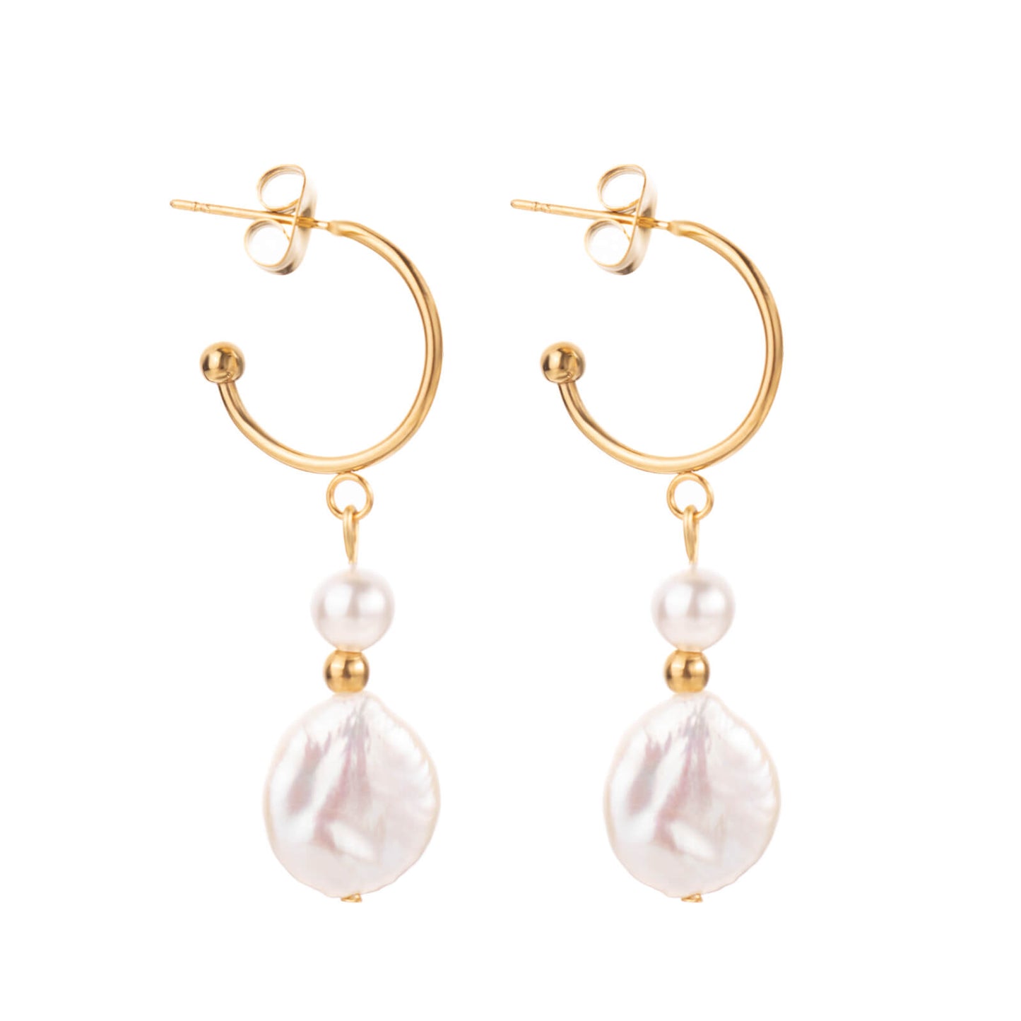 Baroque Pearl Pendant Earrings