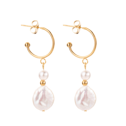 Baroque Pearl Pendant Earrings