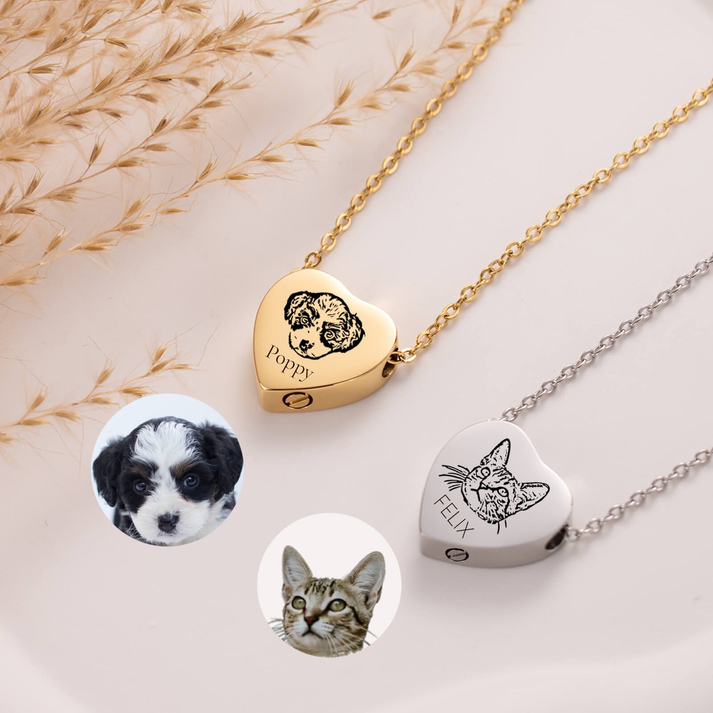 Heart Pet Urn Necklace