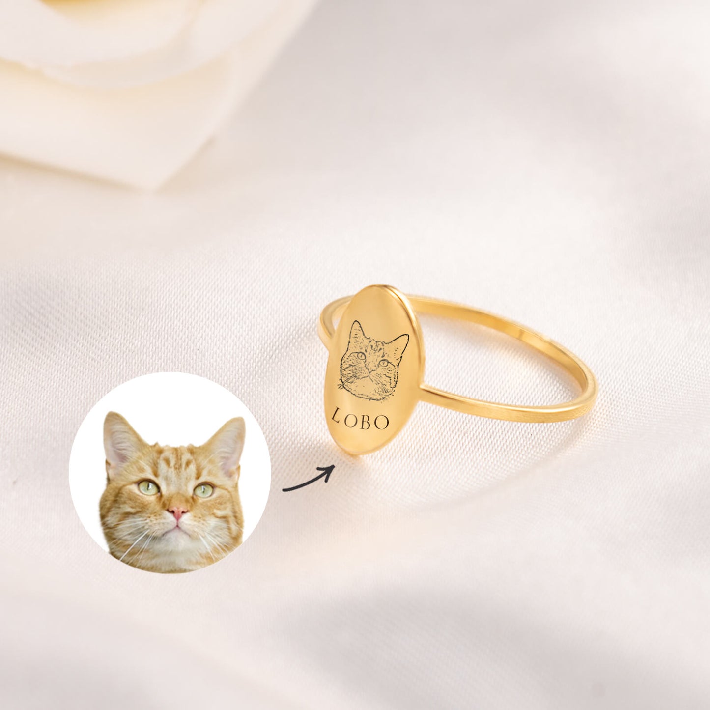 Personalized Pet Portrait Ring