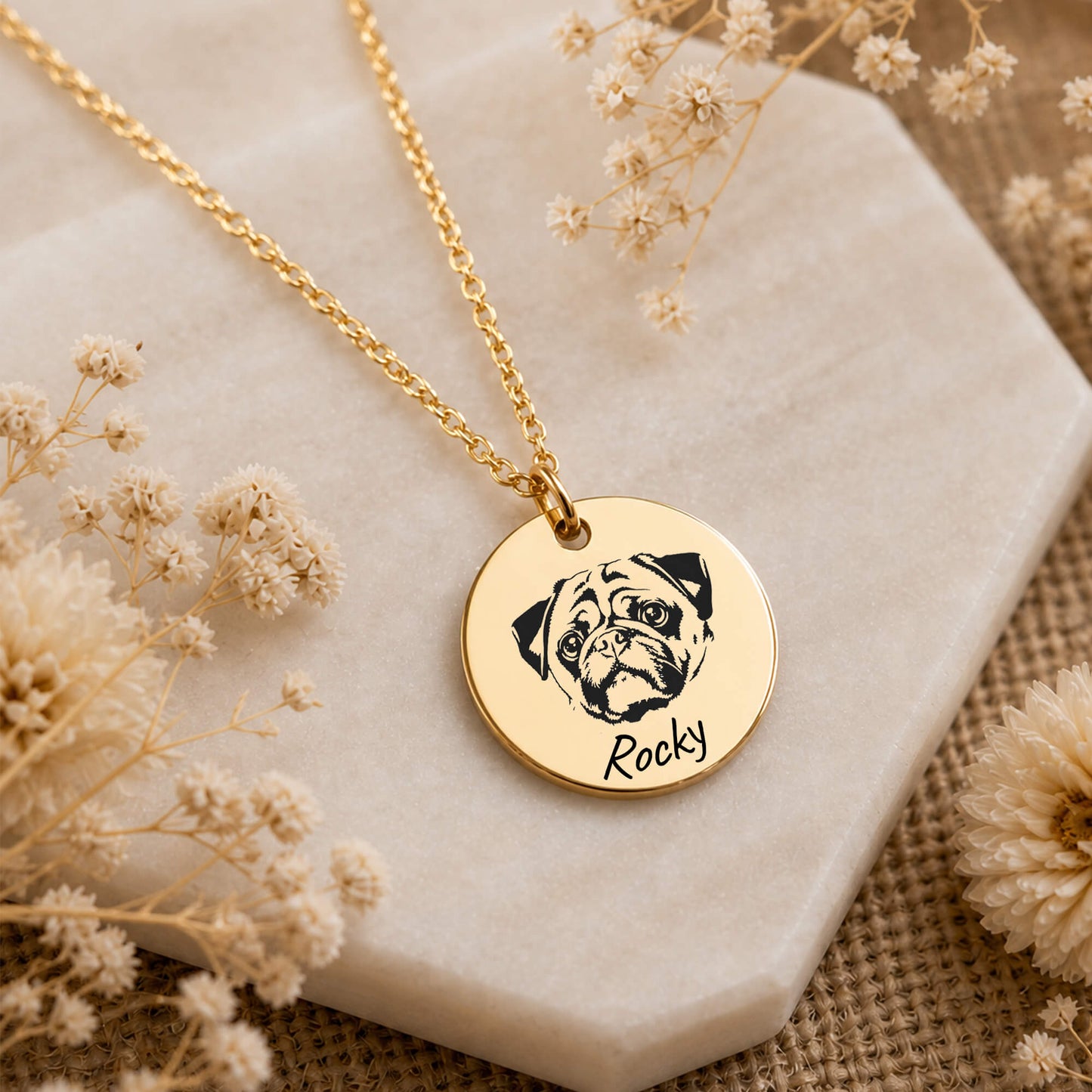 Custom Pet Portrait Necklace