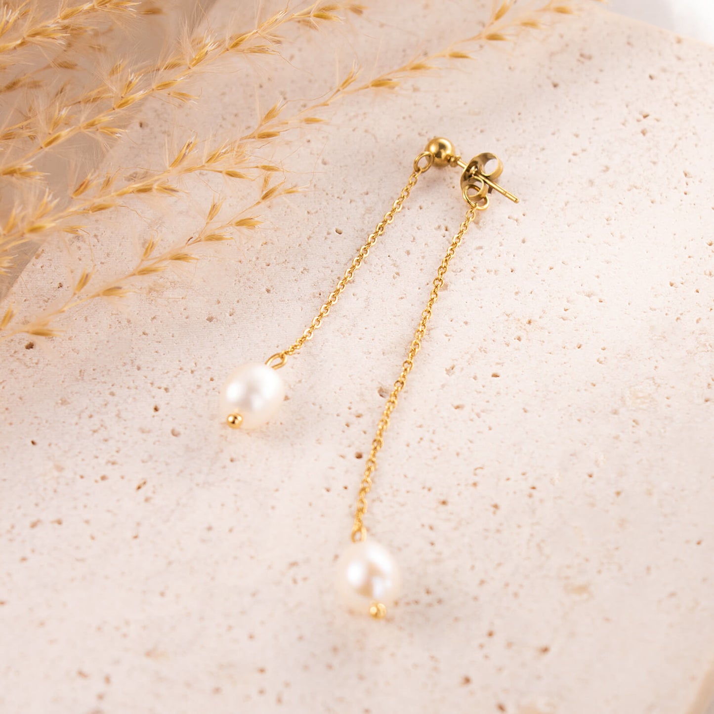 Natural Pearl Drop Earrings