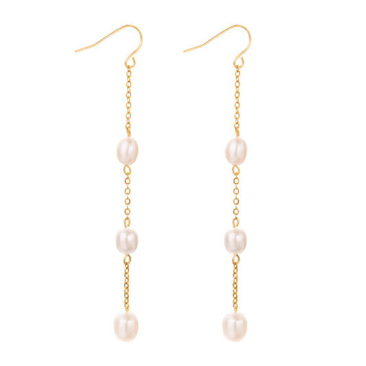 Pearl Dangle Drop Earrings