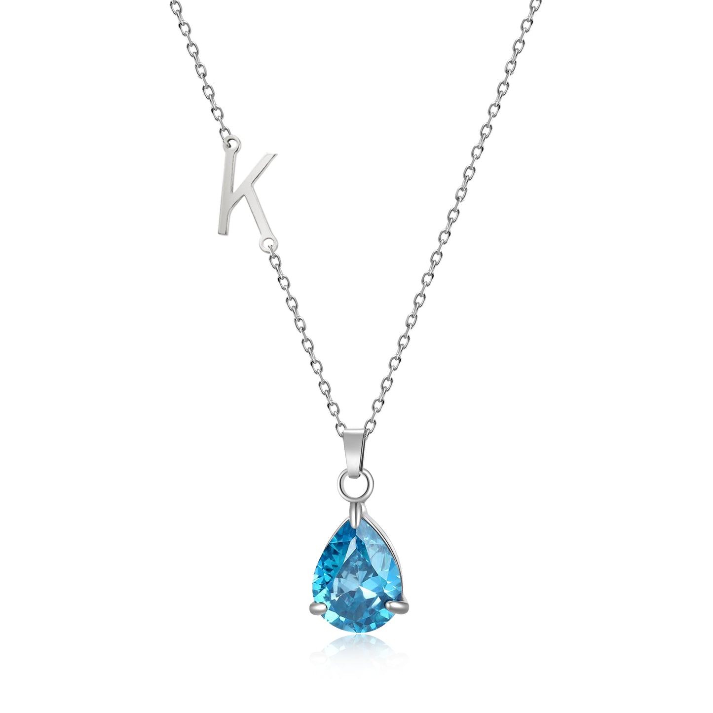 Initial Birthstone Necklace