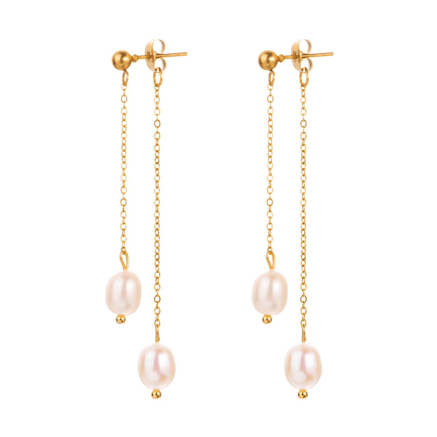 Natural Pearl Drop Earrings