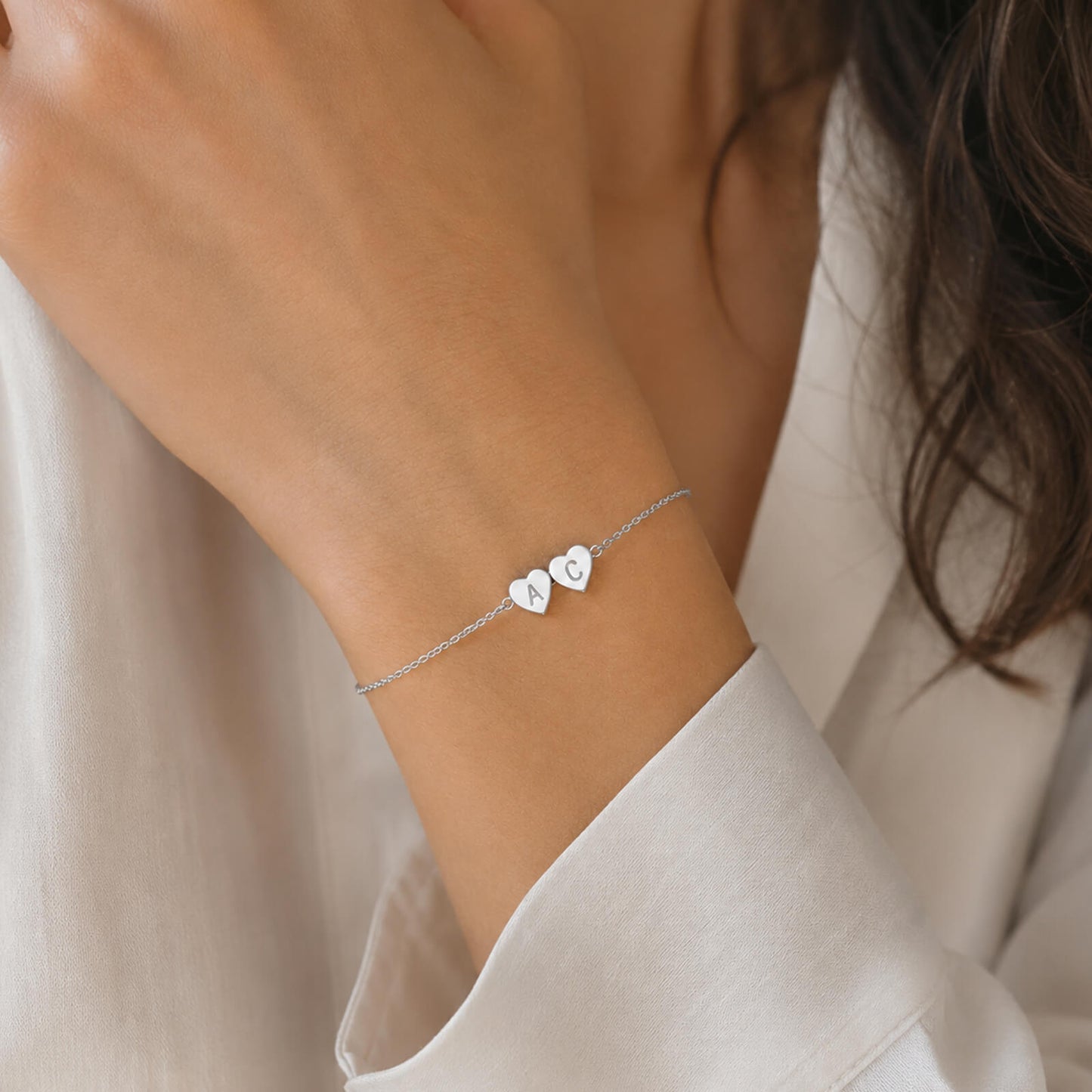 Initial Heart Bracelet