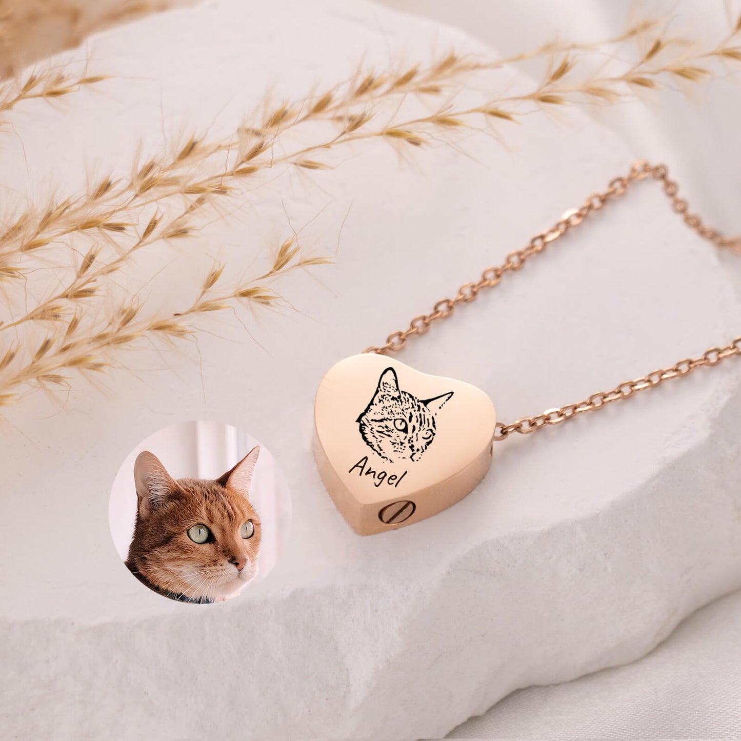 Heart Pet Urn Necklace