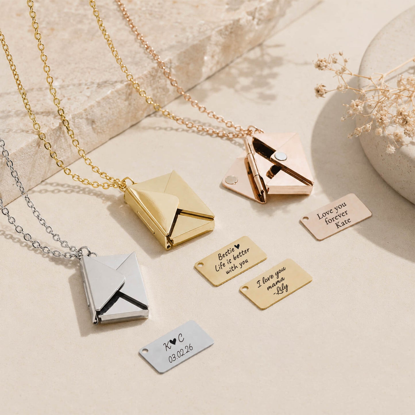 Custom Envelope Necklace
