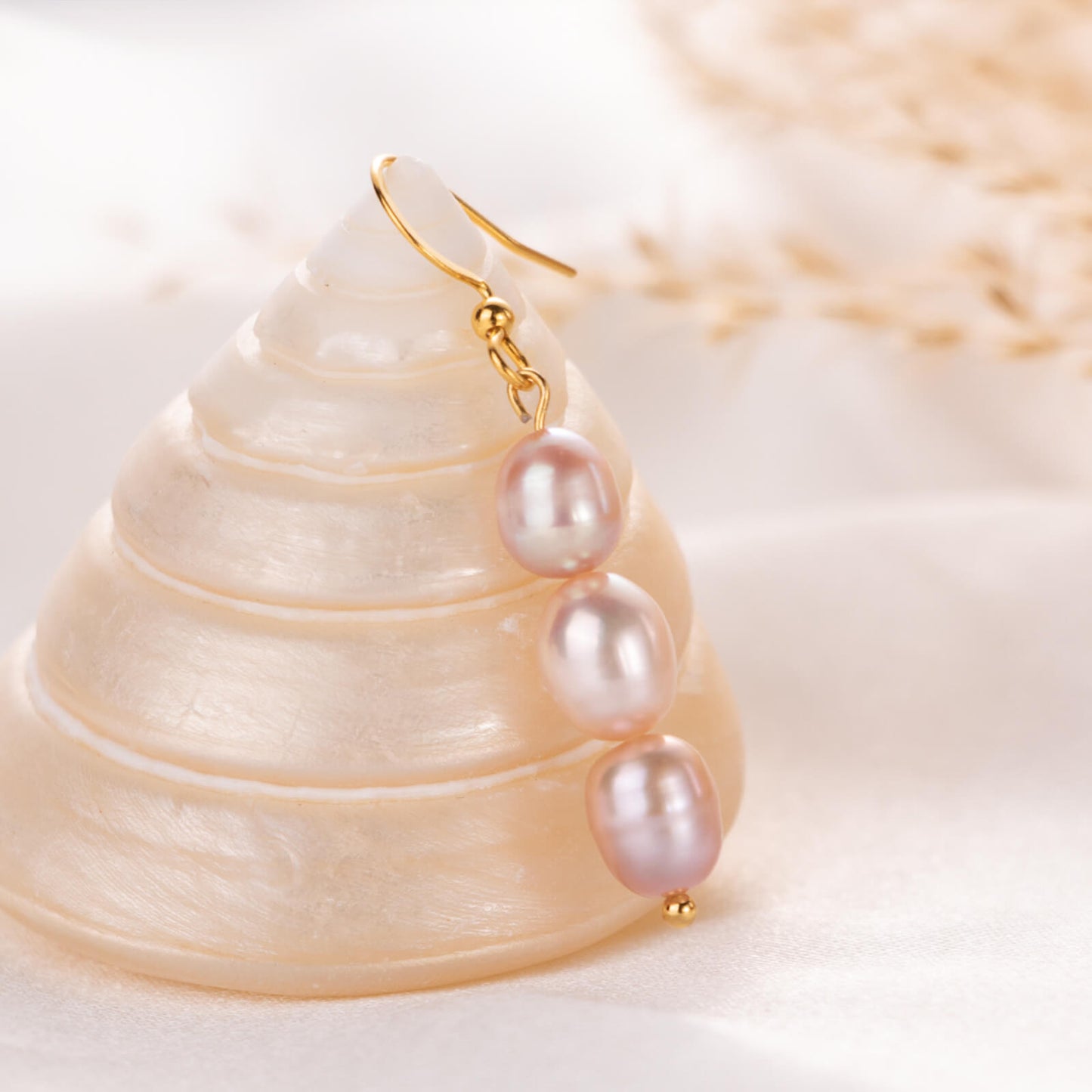 Purple Pearl Earrings