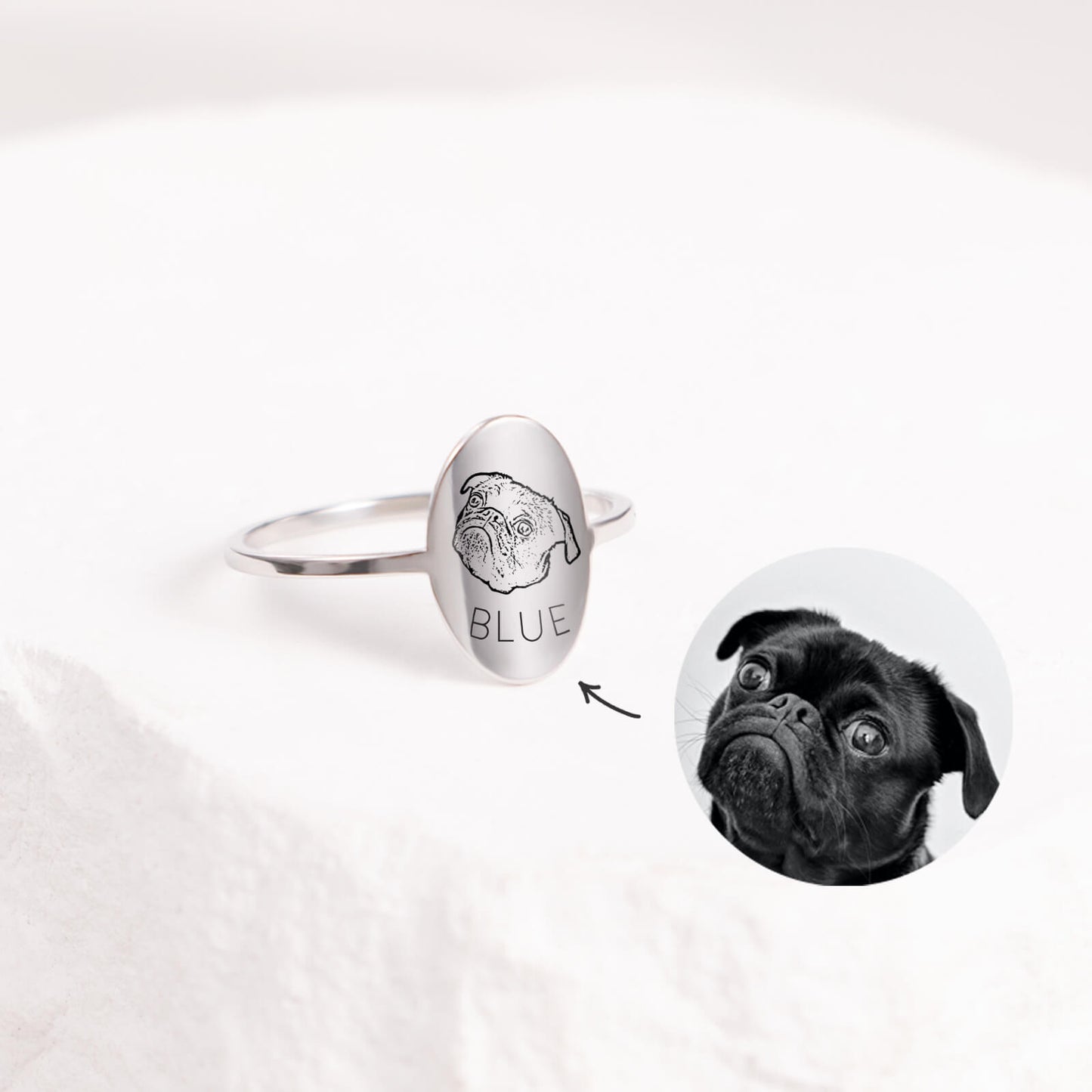 Personalized Pet Portrait Ring