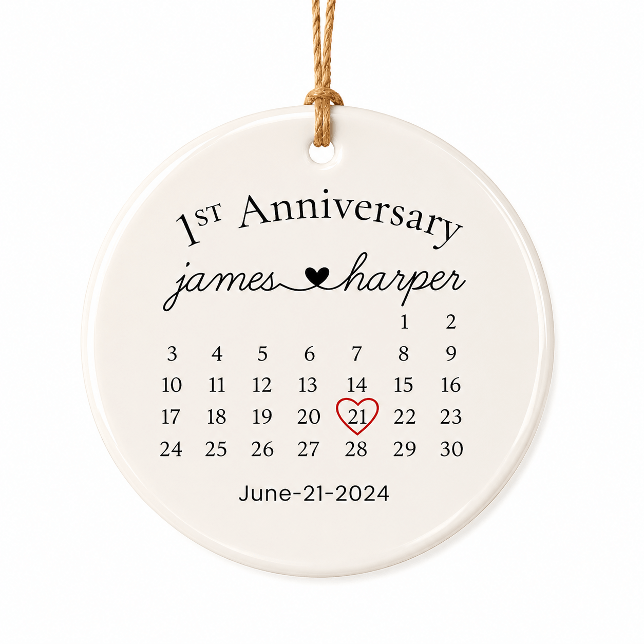 Forever Date Ornament