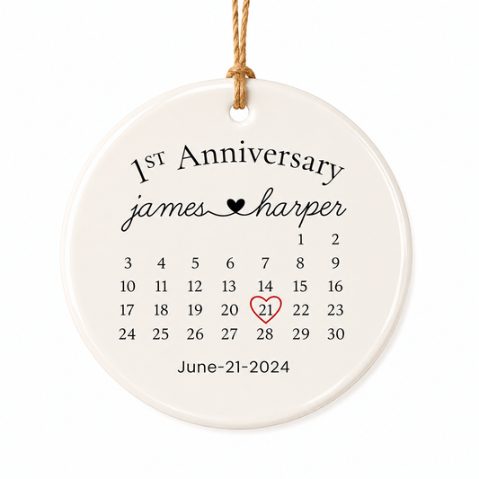 Forever Date Ornament