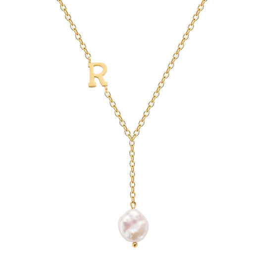 Personalized Pearl Initial Necklace