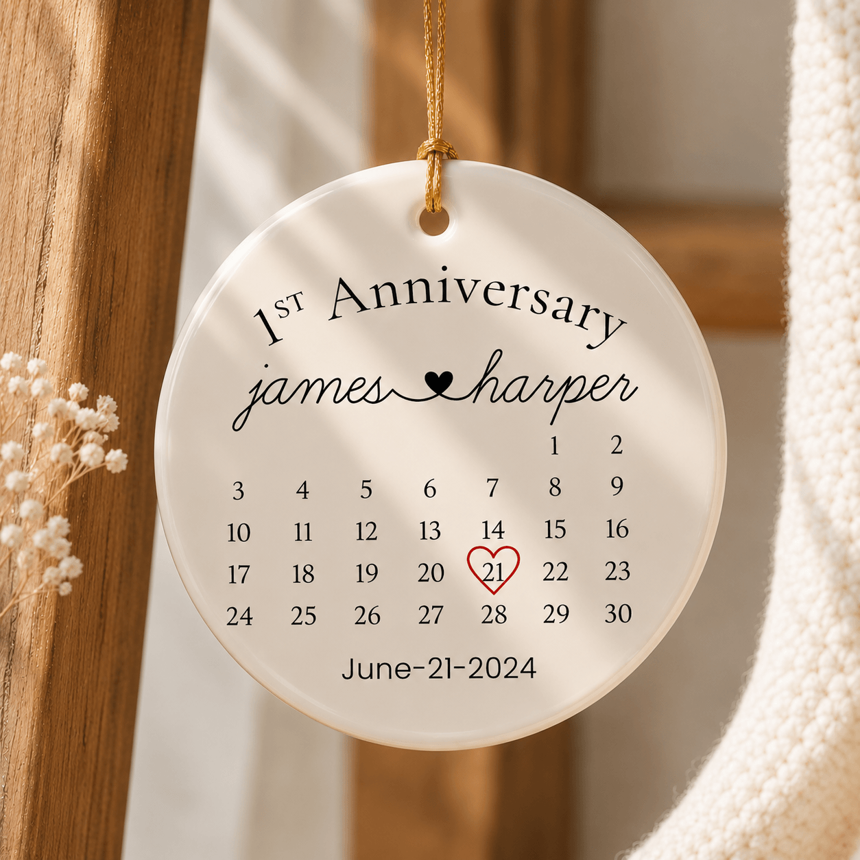 Forever Date Ornament