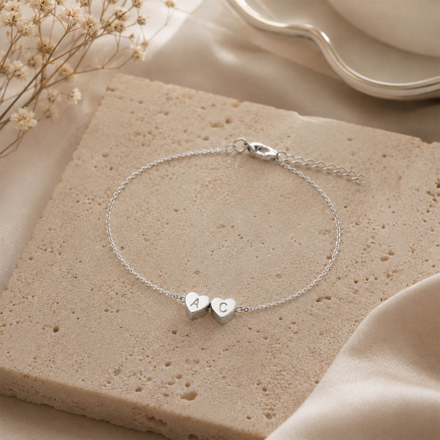 Initial Heart Bracelet