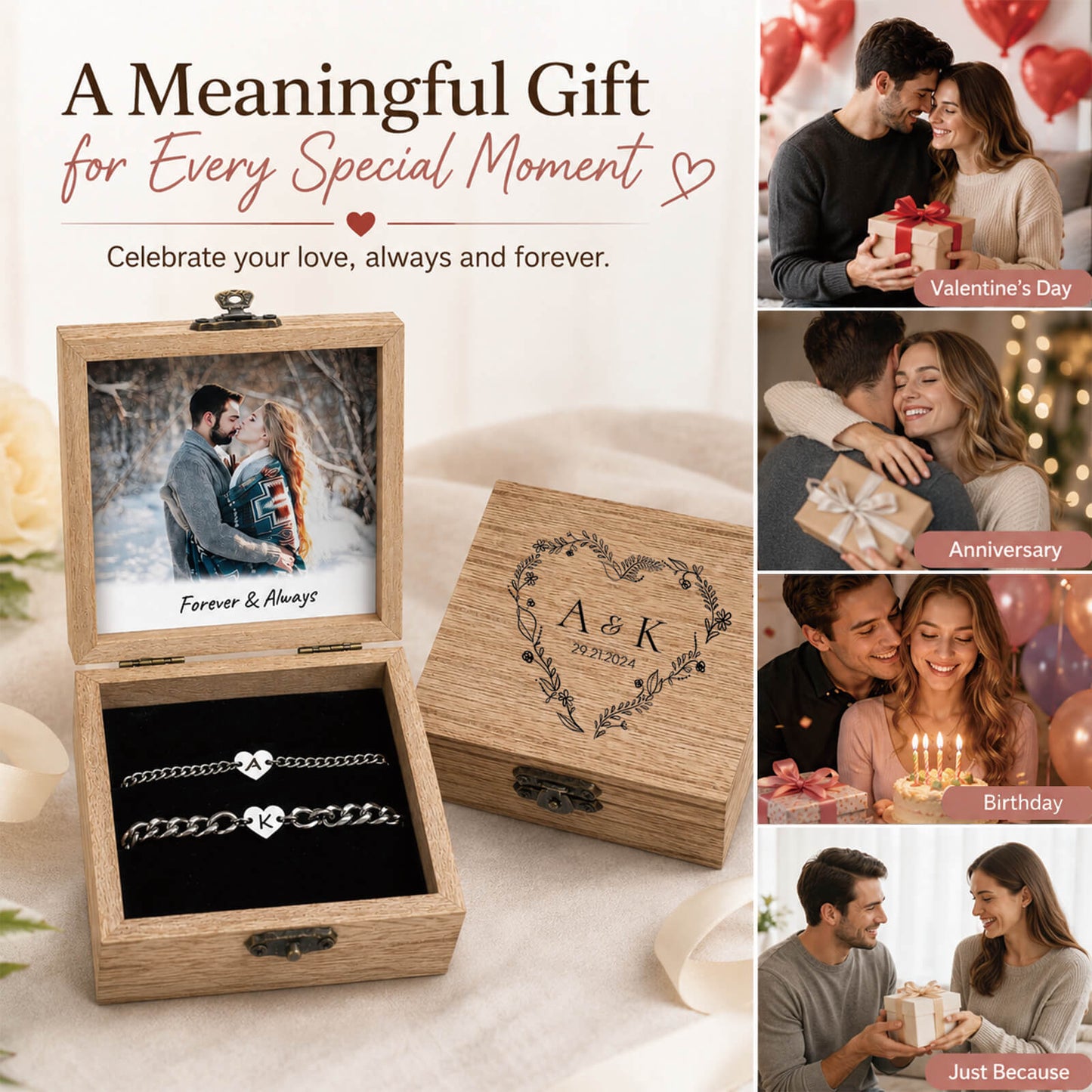 Initial Couple Bracelets