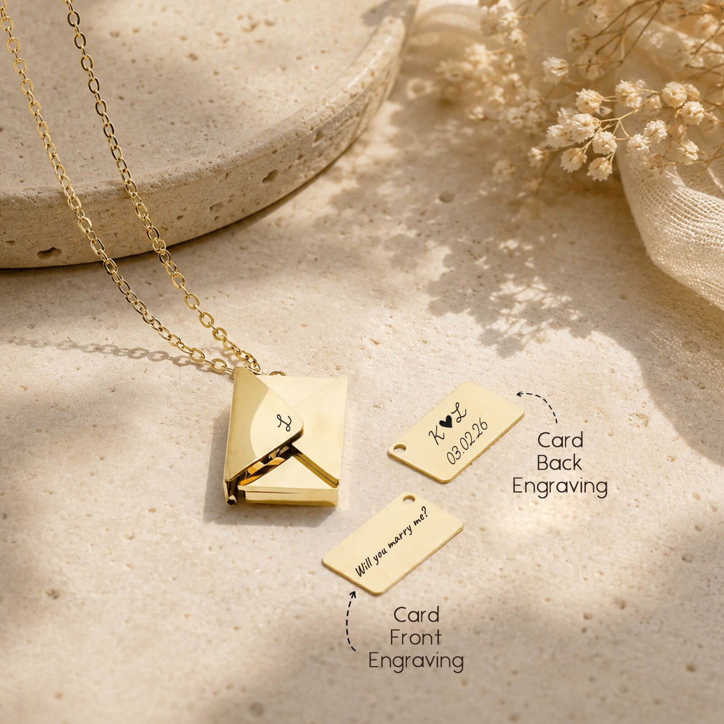 Custom Envelope Necklace