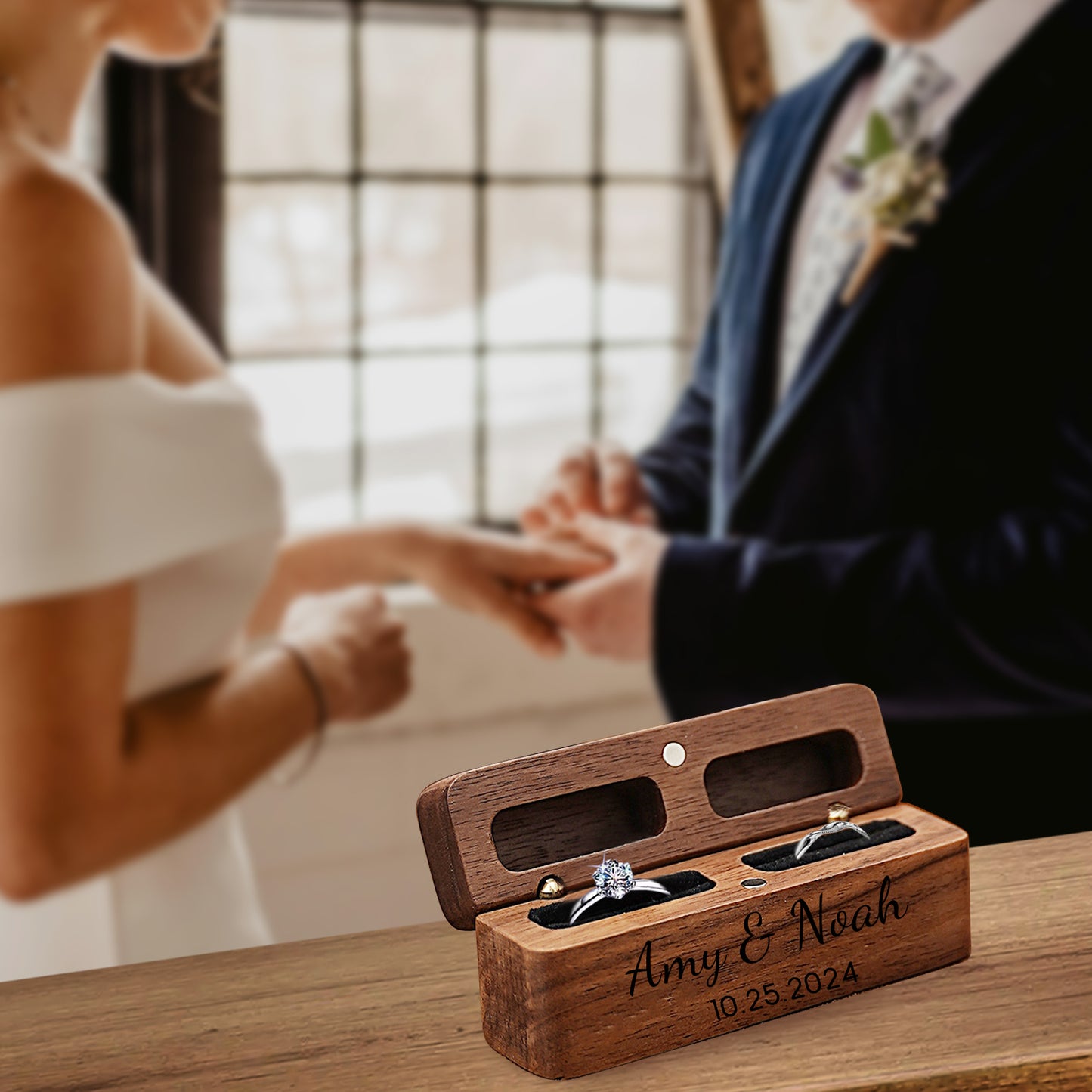 Custom Walnut Ring Box