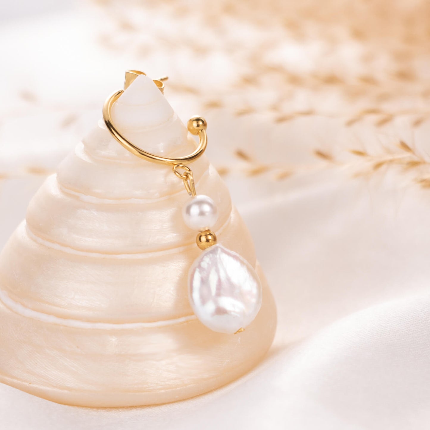 Baroque Pearl Pendant Earrings