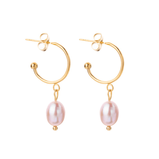 Natural Pearl Drop Earrings