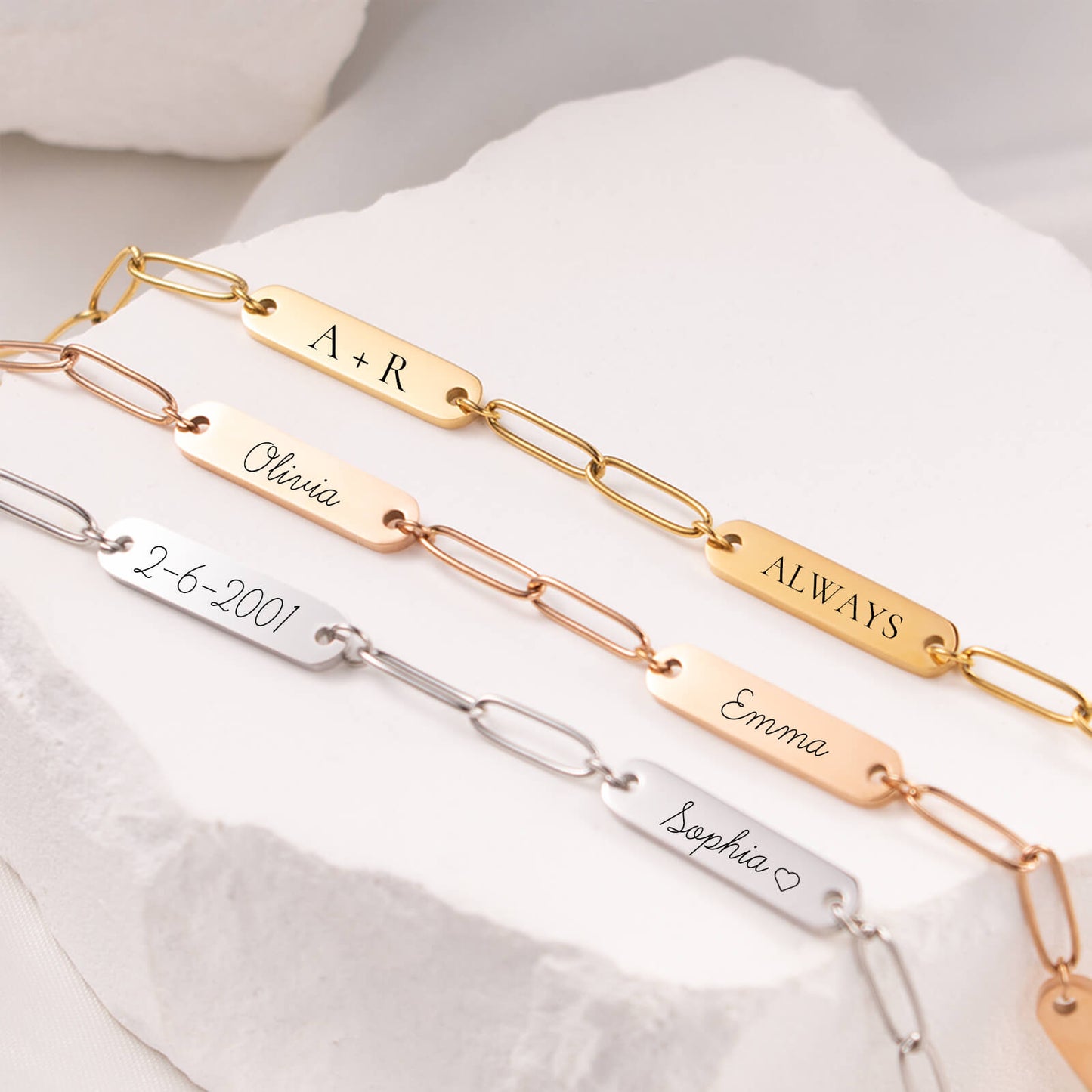 Name Paperclip Bracelet