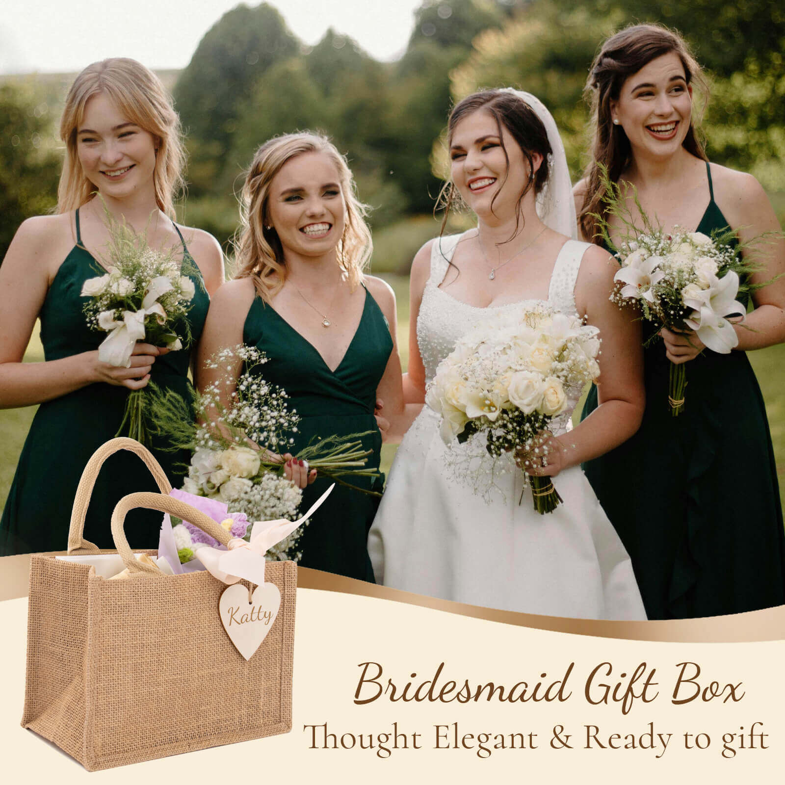 personalised bridesmaid dress bags Leaf Heart Bridal Party Garment Bags for Bridesmaid + Wedding Dress