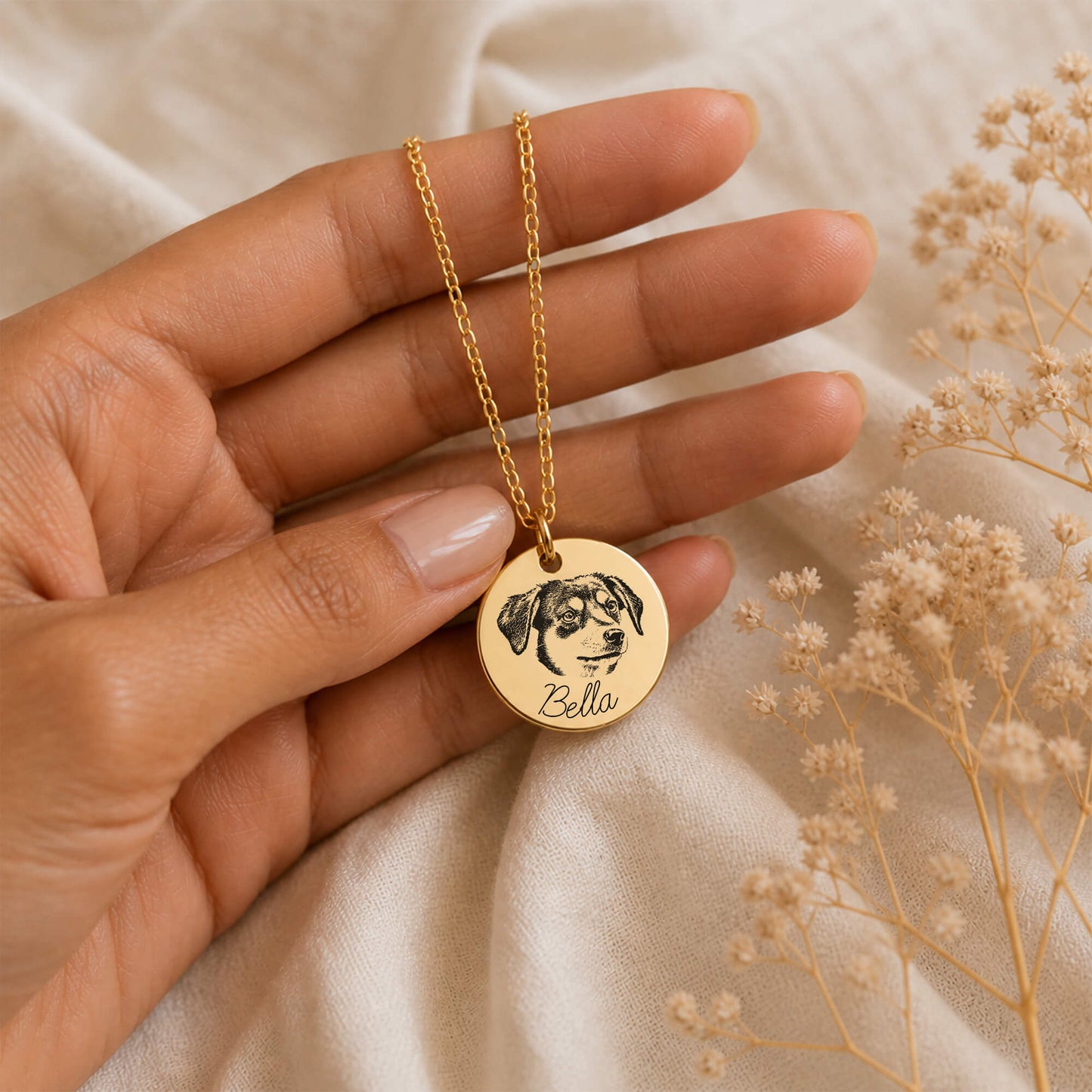 Custom Pet Portrait Necklace
