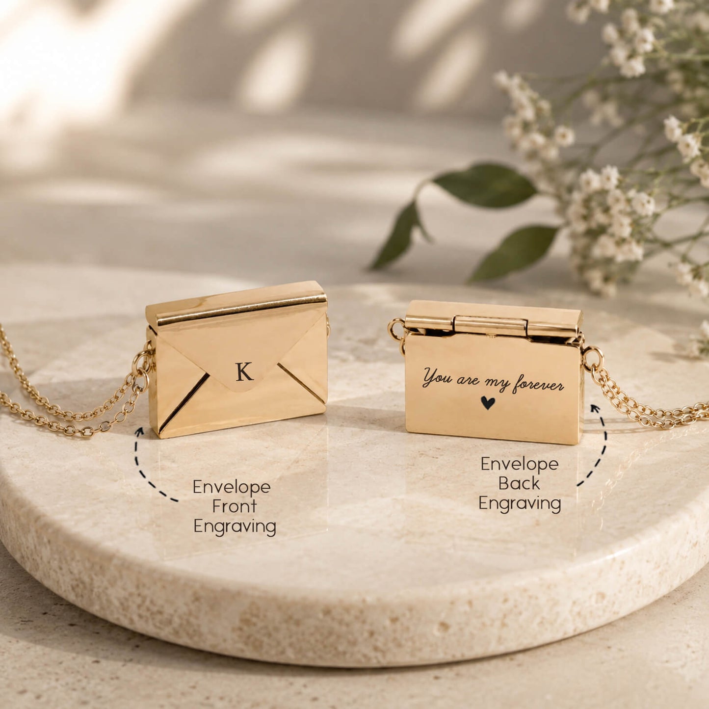 Custom Envelope Necklace