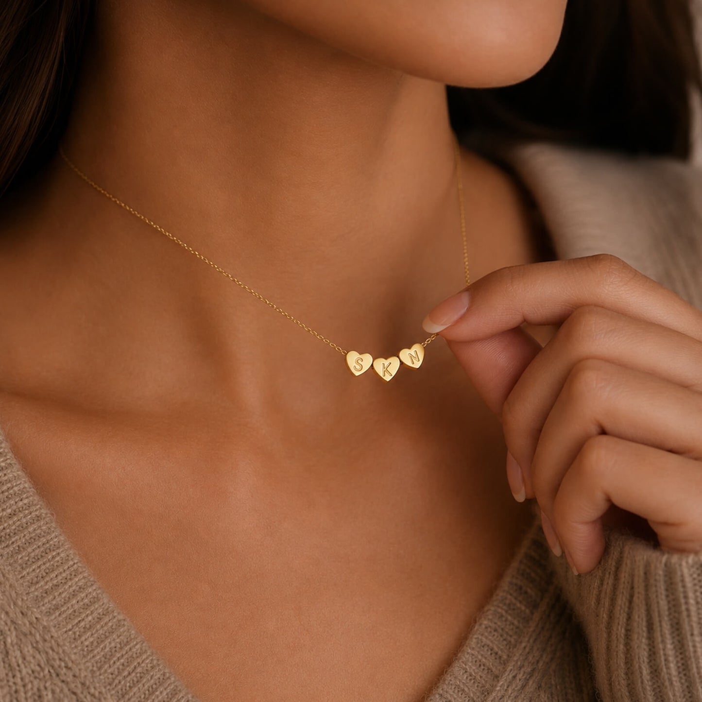 Initial Heart Necklace