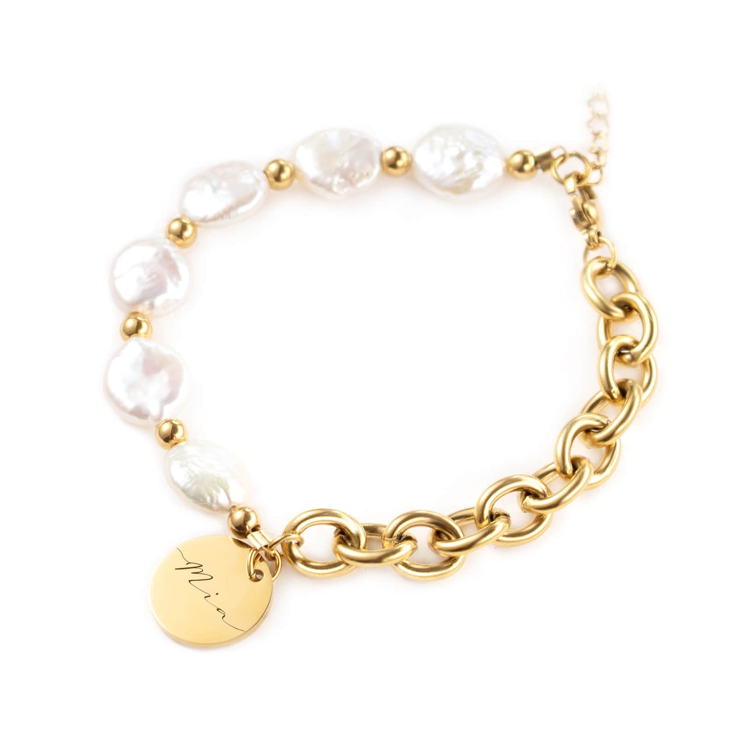 Personalized Baroque Pearl Bracelet