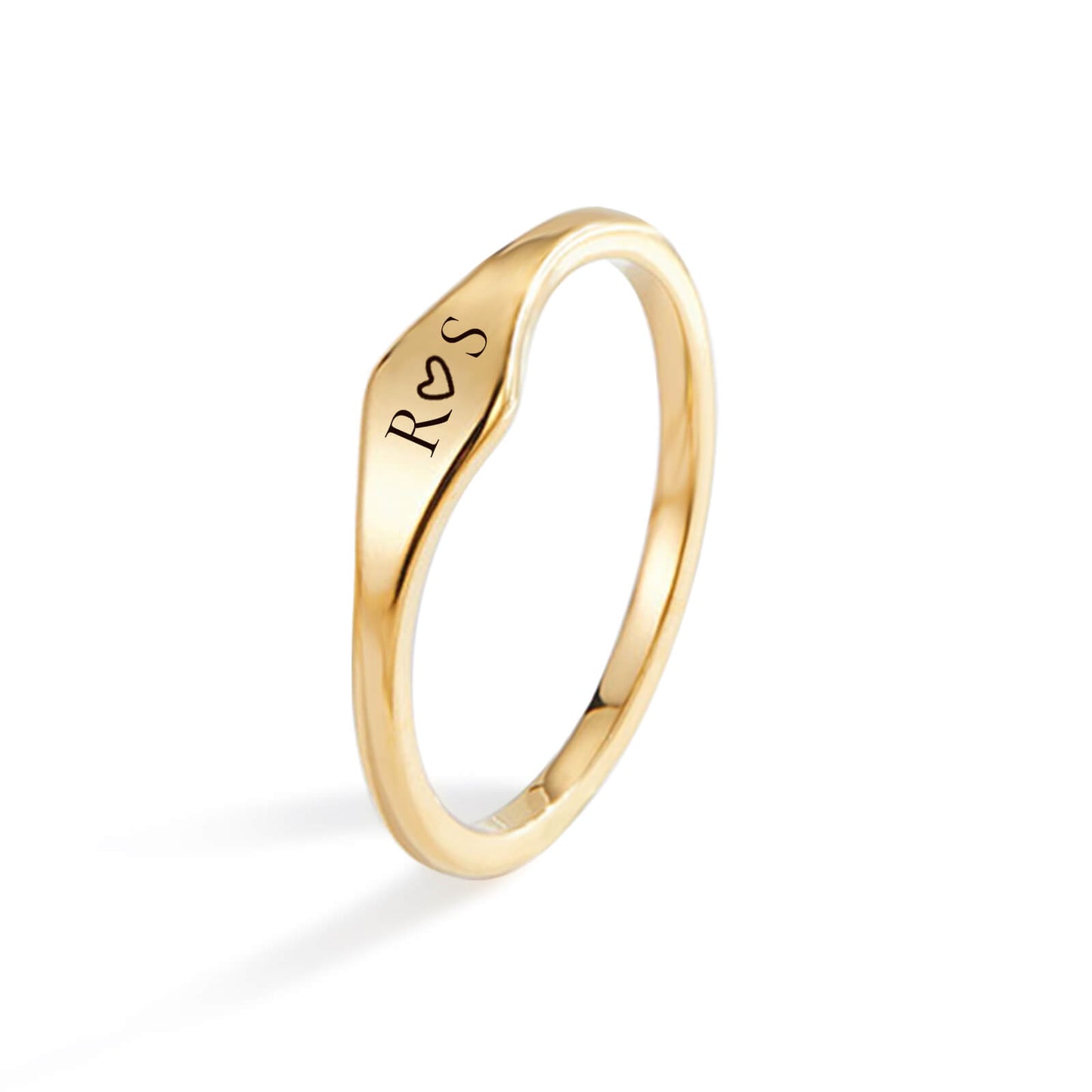 18K Gold-Plated Name Ring