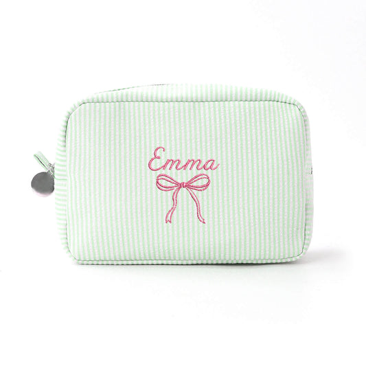 Personalized Seersucker Pouch