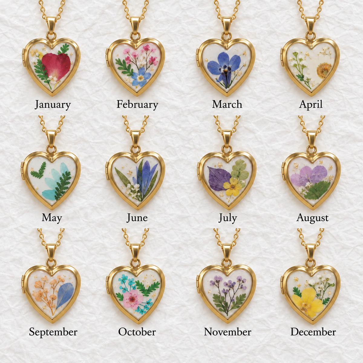 Birth Flower Locket